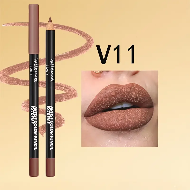 1 PC Waterproof Matte Lip Liner ดินสอยาวนาน,Smudge-Proof Transfer-Resistant Lip แต่งหน้า Non-Drying Velvety FINISH