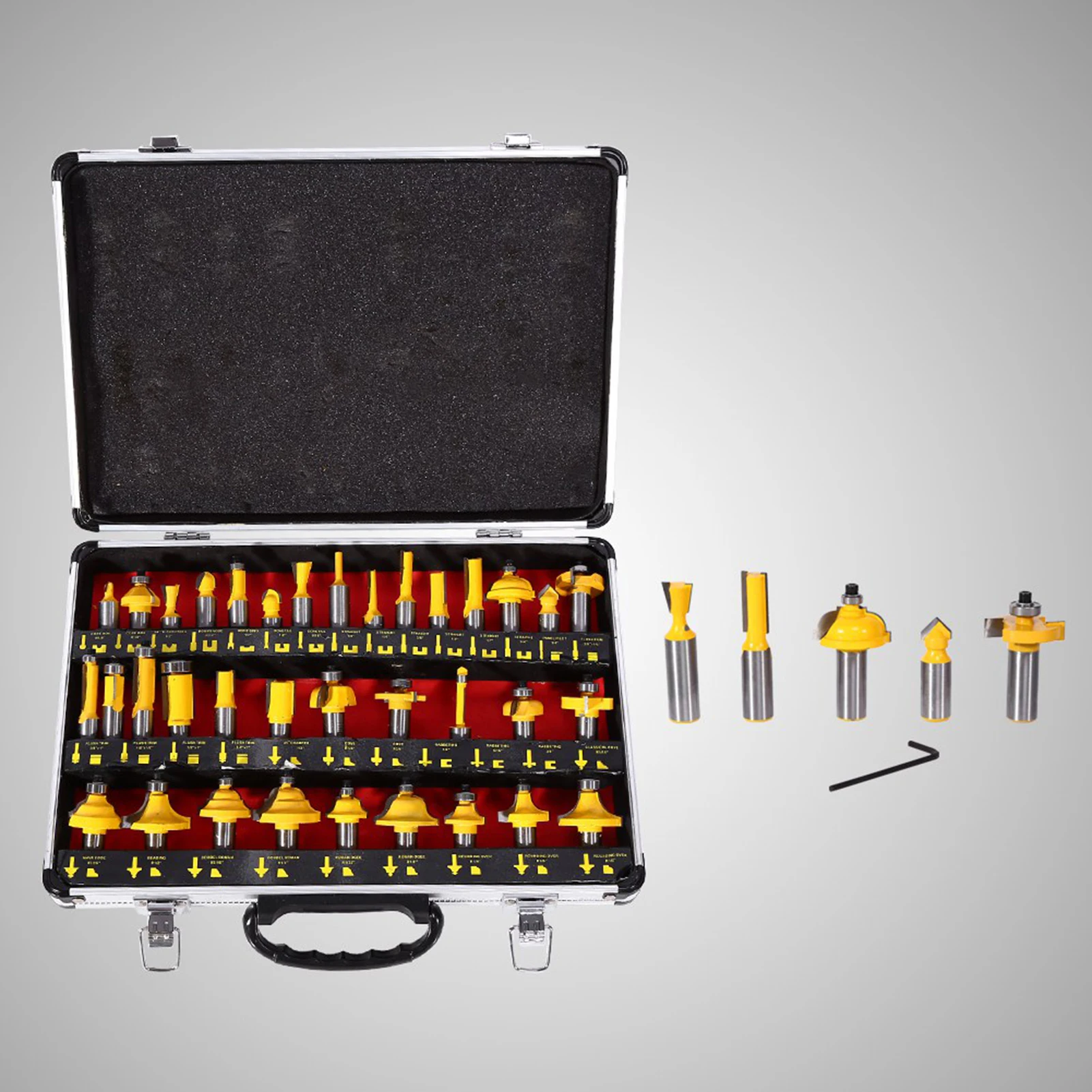 

Milling Cutter Router Set Router Set 1/2 inch Shank Router Bits Set Woodworking Milling Cutter Bits With Box Router Bits