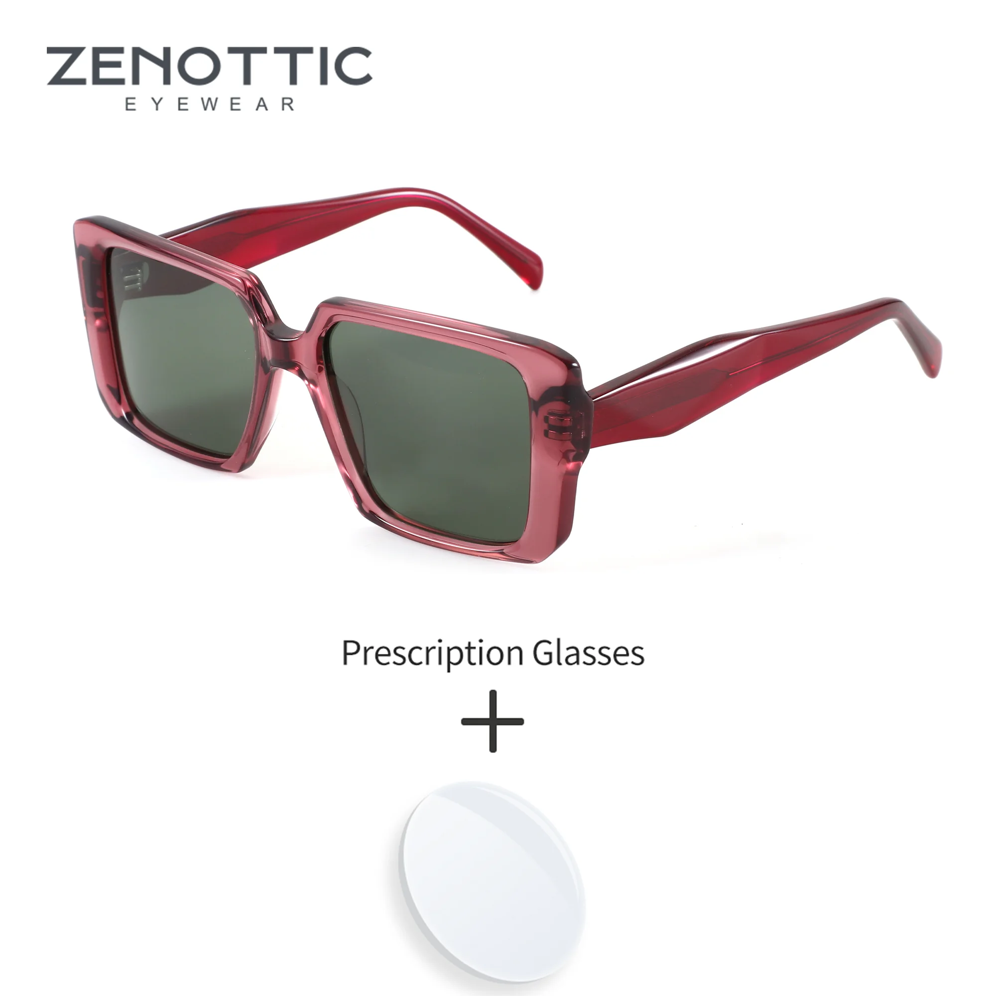 

ZENOTTIC XS размер Trend женские ацетатные поляризационные солнцезащитные очки по рецепту UV400 прямоугольные оптические солнцезащитные очки