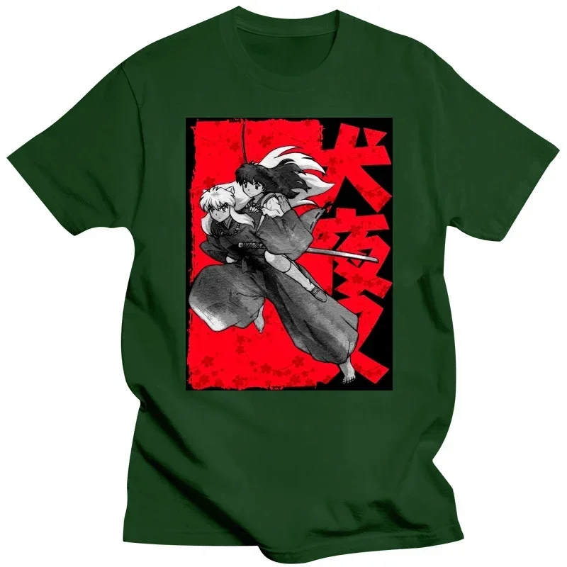 Sesshoumaru Kikyo Higurashi Kagome Anime Cartoon Tee Short Sleeve T-Shirts Cotton Tops Vintage Demidemon Inuyasha Men T Shirt image 5