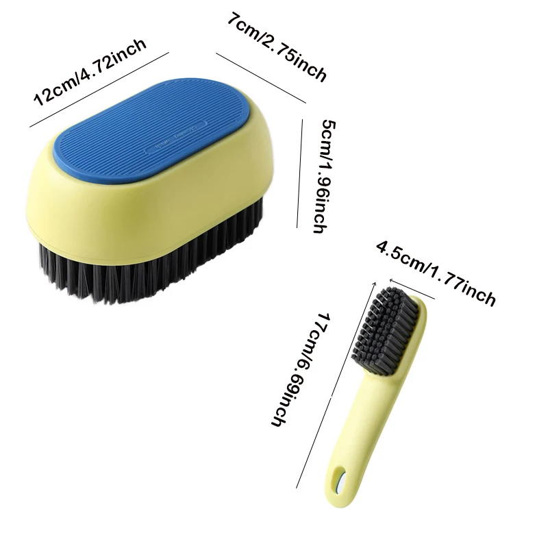 2pcs Clothes Shoes Cleaning Brush Sets Laundry Brush Shoe Brush Soft Bristle Laundry Brush Pack of 2 Shoes Clothes Cleaner Brush