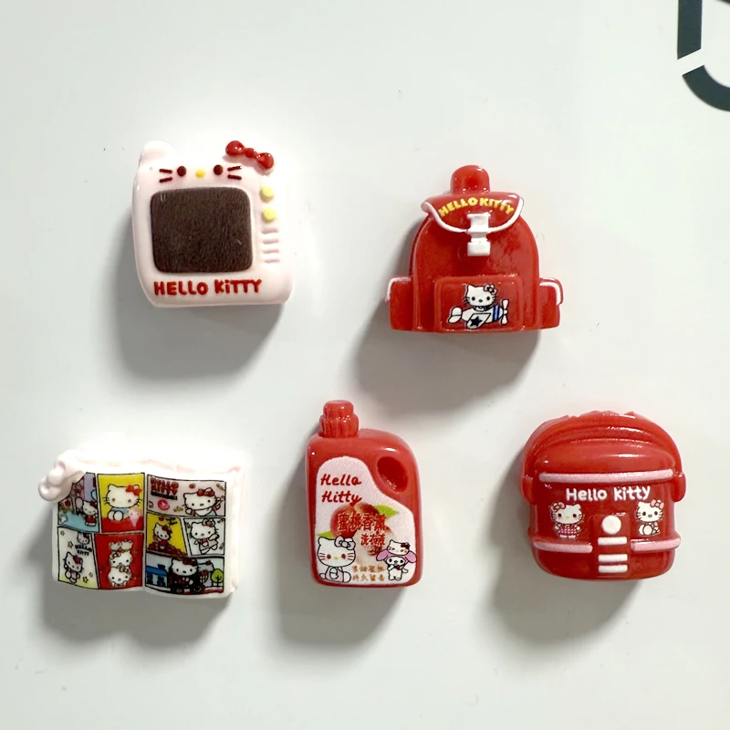 خمر سحر الهاتف والتلفزيون نموذج مرحبا كيتي الثلاجة ملصق الديكور Kawaii حقيبة يد مرحبا كيتي الثلاجة ملصق #4