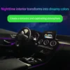 LEDライト付き装飾タービンベント,メルセデスベンツ用アンビエントライト,カースピーカーカバー,ランプパーツ,64色,w205,x253,glcクーペ,c43,c63s 6