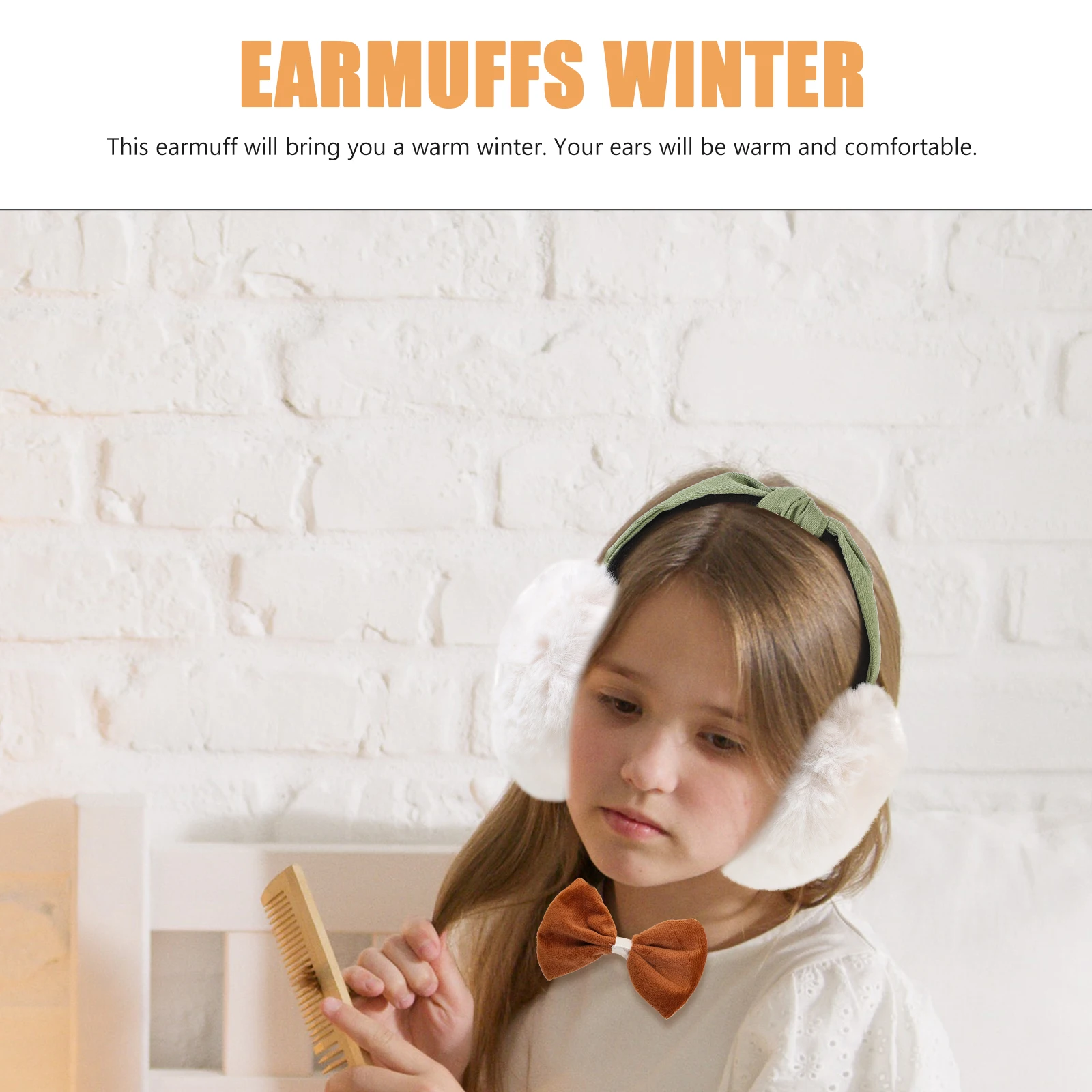 

Warm Earmuffs Winter Ear Muffs Foldable White Color Soft Cozy Faux Thermal Ear Warmers Anti Freeze Outdoor Accessories