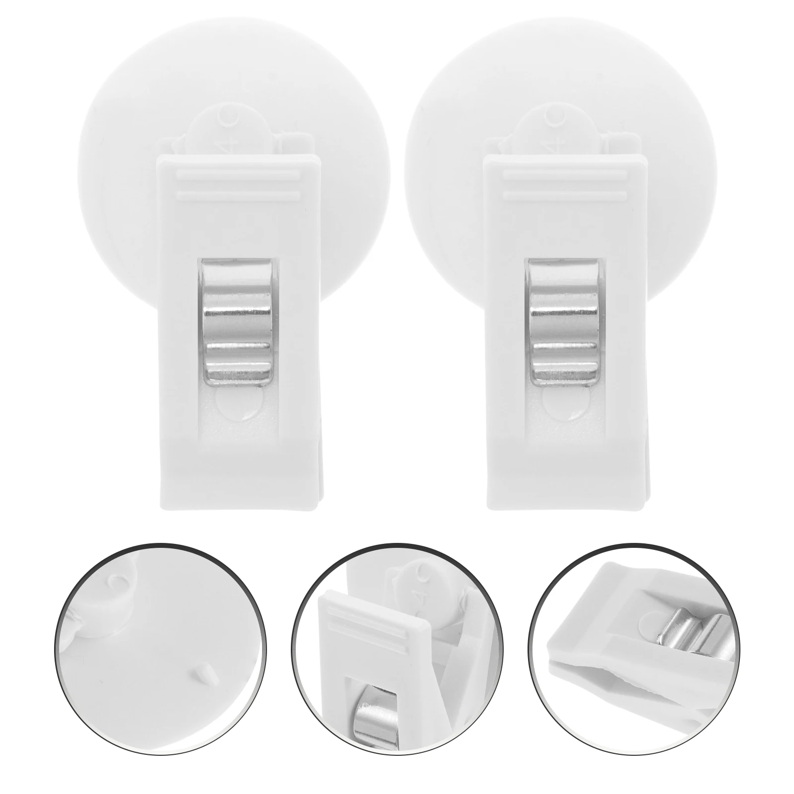

1 Pair Mounted Clip For Glasses Tickets Cards Suction Cup Car Clamp Ticket Storage Holder Parking Permit Organizer Pvc Abs