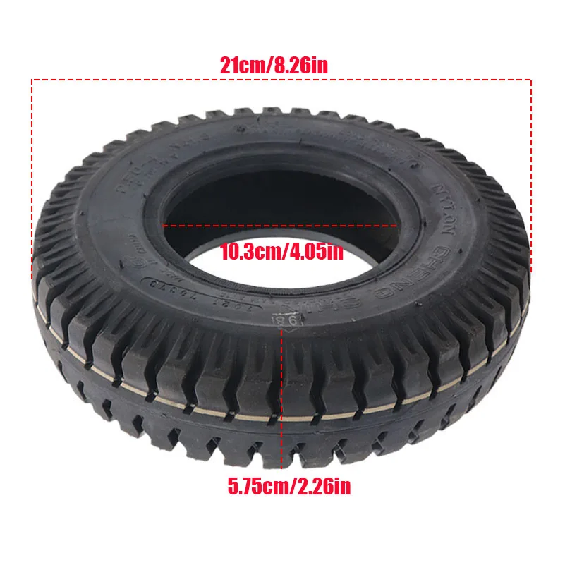 الإطارات 2.50-4 الإطارات الداخلية والخارجية مع محور العجلة 8 بوصة عربة اليد مقصورة السيارة الكهربائية ملحقات عربة
