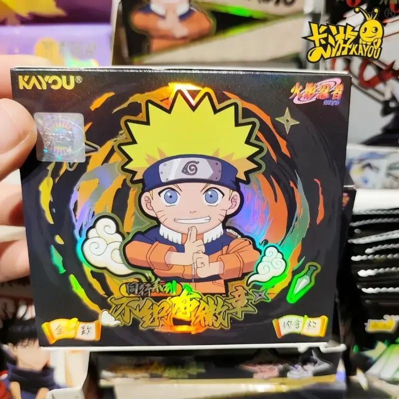 Nueva tarjeta insignia no tejida KAYOU NARUTO genuina Uzumaki Naruto Uchiha Sasuke Jiraiya Gaara colección juguetes regalos del Festival