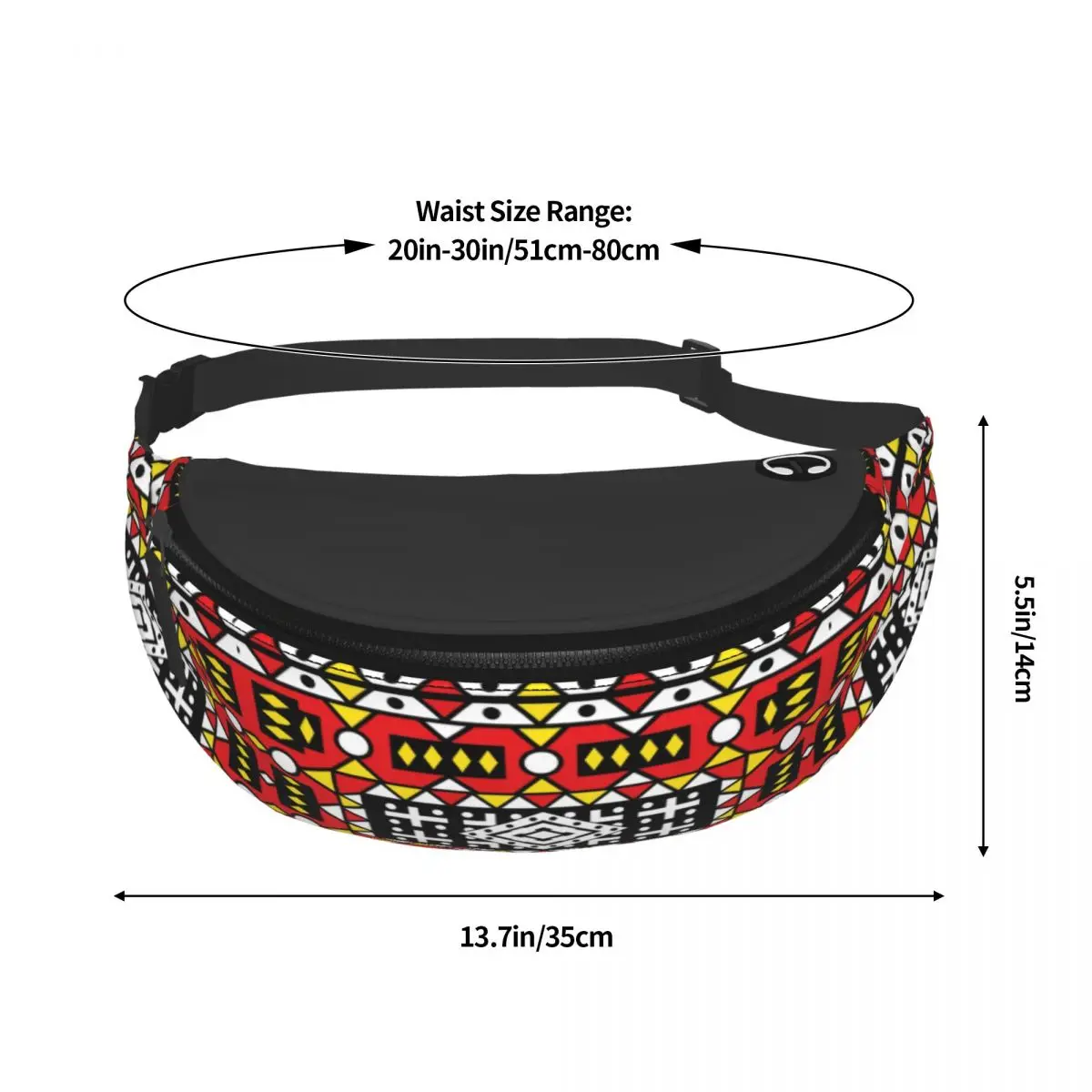 Kizomba Samakaka Ankara Print Fanny Pack Voor Reizen Wandelen Vrouwen Mannen Afrikaanse Wax Ontwerp Crossbody Heuptas Telefoon Geld Pouch