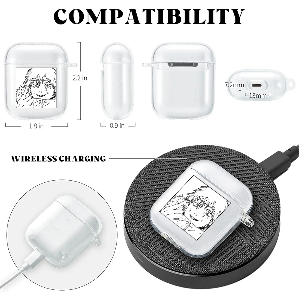 Horrible Anime Chainsaw Man Soft TPU Case for Apple Airpods Pro 3 2 1 Power Denji Makima Aki Pochita Earphone Cover Airpod Cases