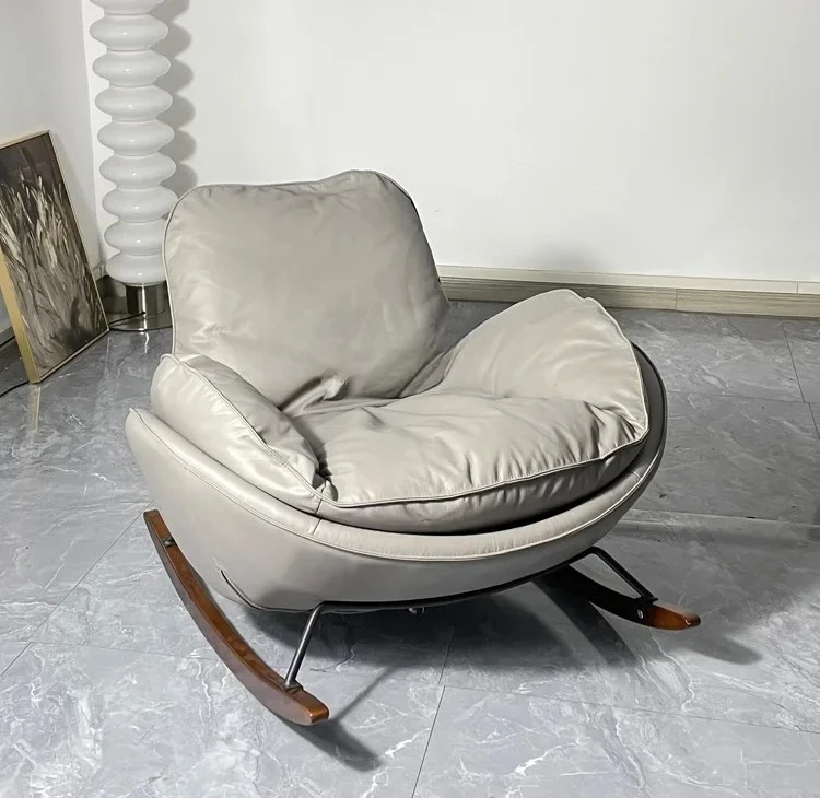 

Rocking Lazy Italian Nordic Minimalist Living Room Balcony Bedroom and Household down Single-Seat Sofa Chair