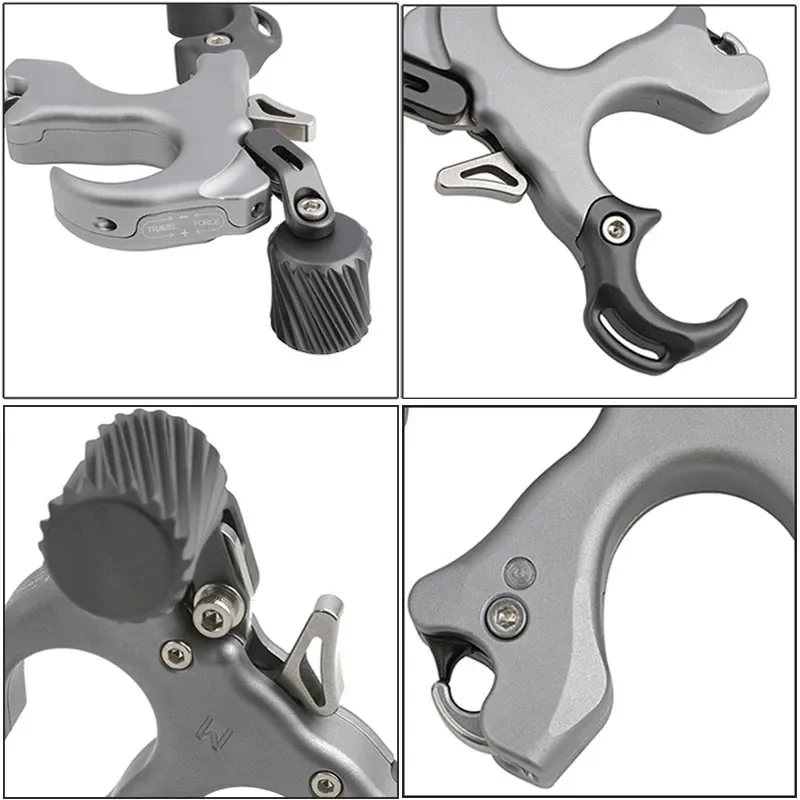 Alumínio Liga Bow Release, 3 Dedo, Arco Composto, Tiro, Thumb Trigger, Grip Aids, Aids Tool, Esquerda, Direita, Tiro com Arco, Caça
