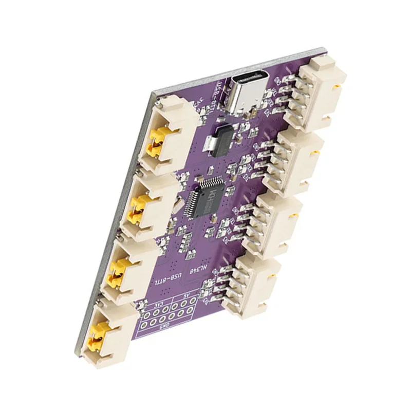 USB на 8-канальный последовательный порт TTL Интерфейс USB Type-C Высокоскоростной чип CH348 6 Мбит/с Модуль преобразования связи