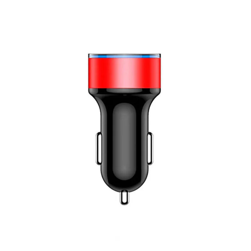 Dual USB Car Charger with LED Indicator and Voltage Display Fast 3 1A Charging for Phones/Tablets in 12V or 24V Vehicles