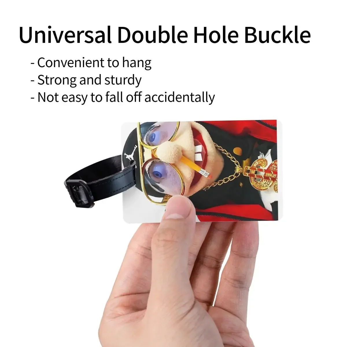 SML Rapper Jeffy Luggage Tags Suitcase Accessories Travel Cute Baggage Boarding Tag Label Holder ID Name Address