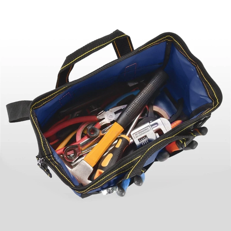 652F Portable Tool Bag for Men Wide Opening Tool Storage Oxford Tool Organizer Bag for Tool Storage Handbag for Screwdriver