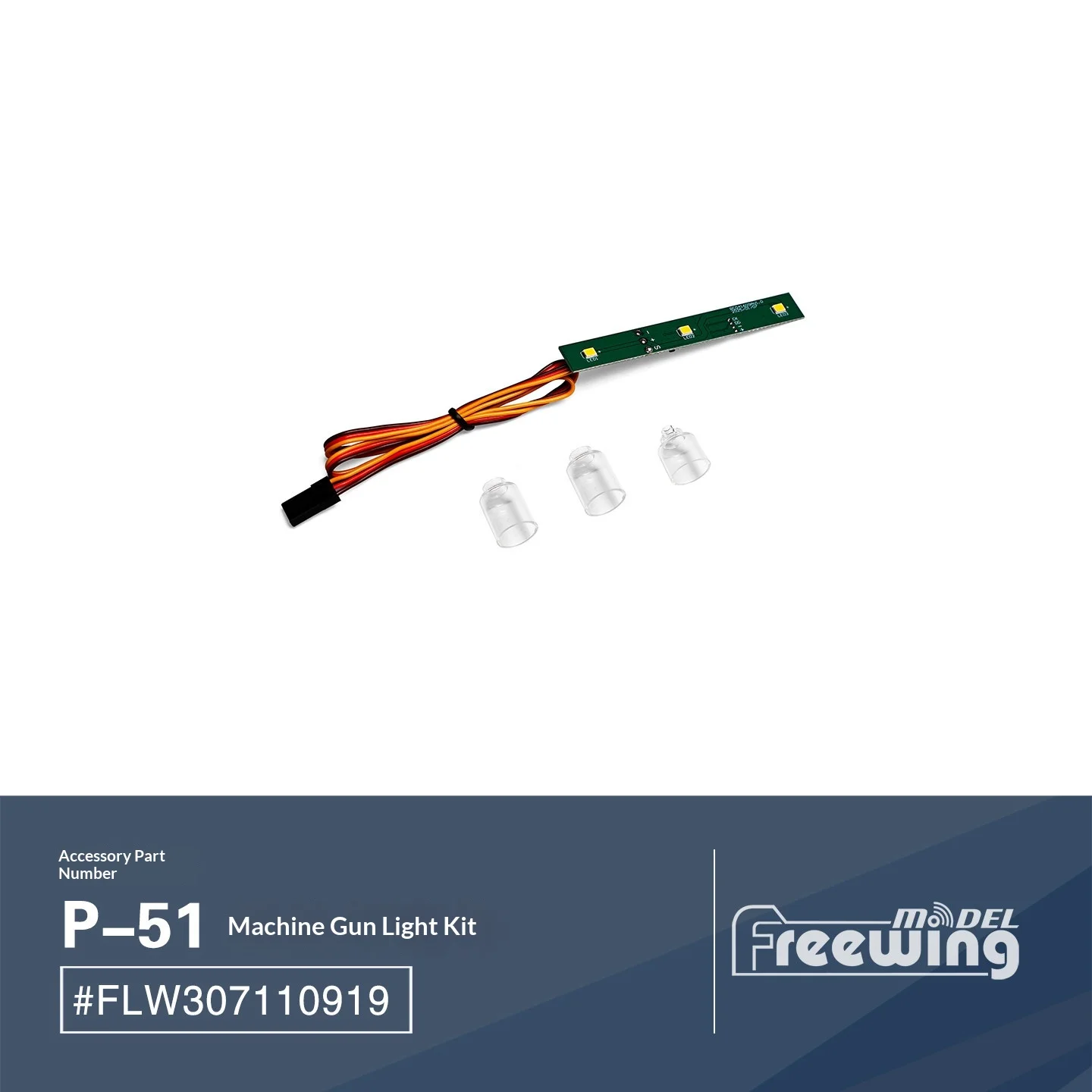 Freewing Flightline 1600mm P-51 Mustang Accessories (2) Propeller Light Assembly Screw Connection Steel Wire Machine Wheel Cable image 3