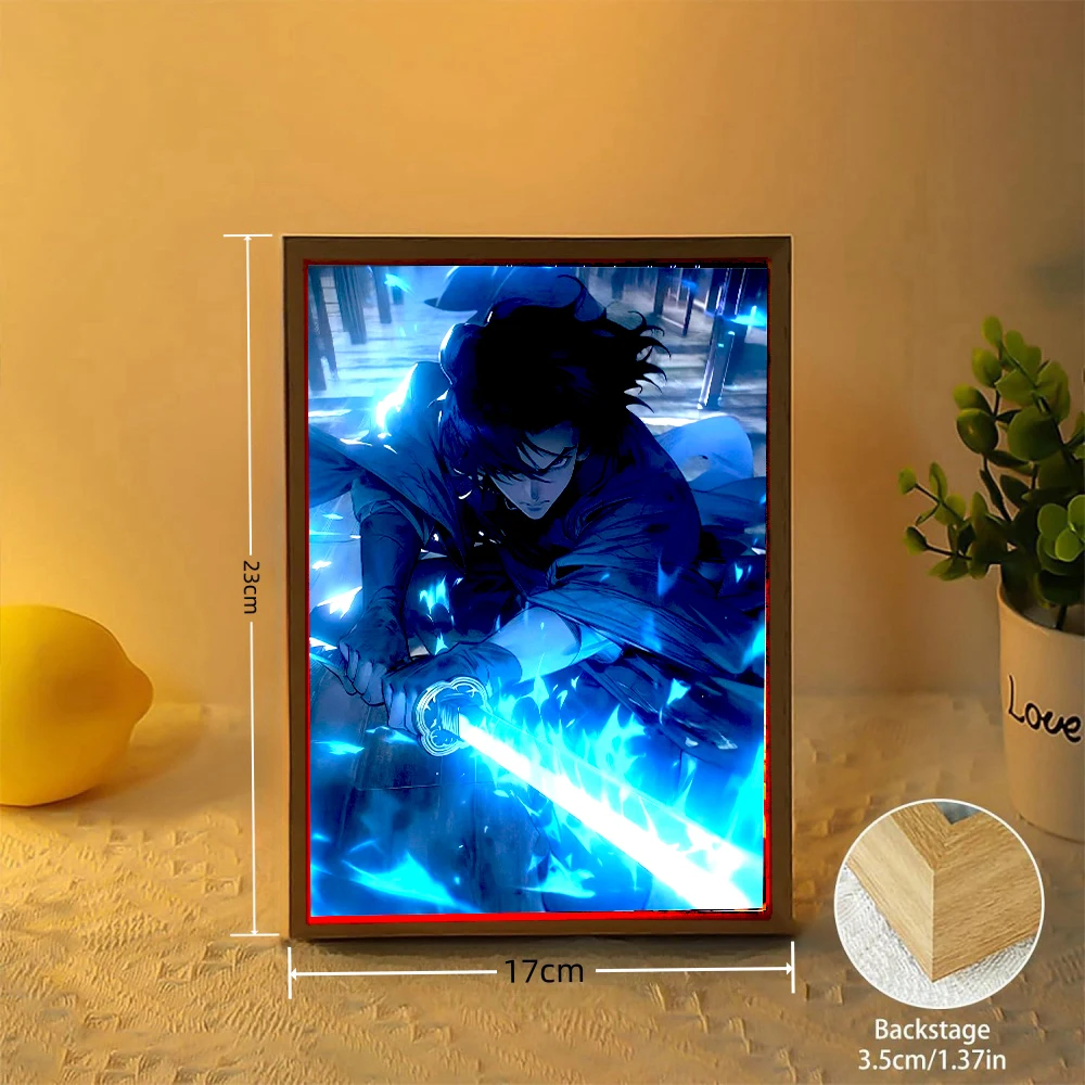 Anime Figure League of Legends Figures Light Painting Photo Frame Night Light Action Figures Gaming Room  Decor Christmas Gifts