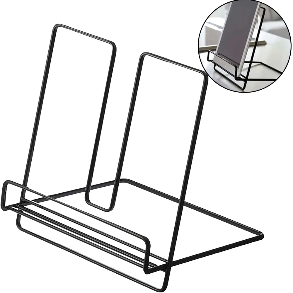 JJYY 1PC Desktop Creative Multifunctional Display Rack Magazine Rack Recipe Rack Office Kitchen Accessories 2 Colors Available