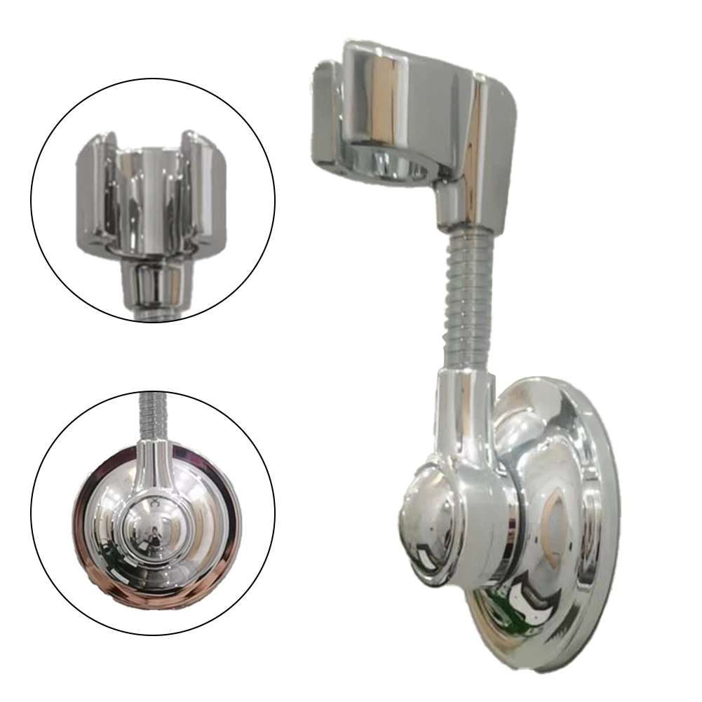 Camping Shower Accessory Silver Chrome Shower Head Holder Easy Installation Elegant Silver Chrome Finish Bathroom Setup