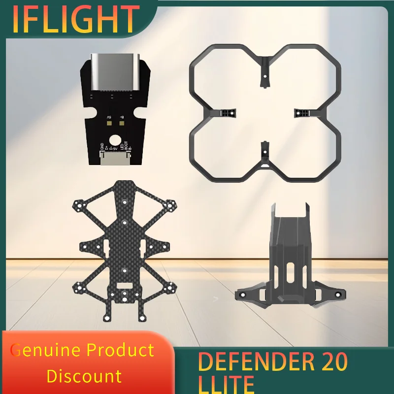 

IFlight Defender 20 Lite FPV Frame Replacement Parts for USB Adapter Board / Canopy / Prop Guard / Bottom Plate
