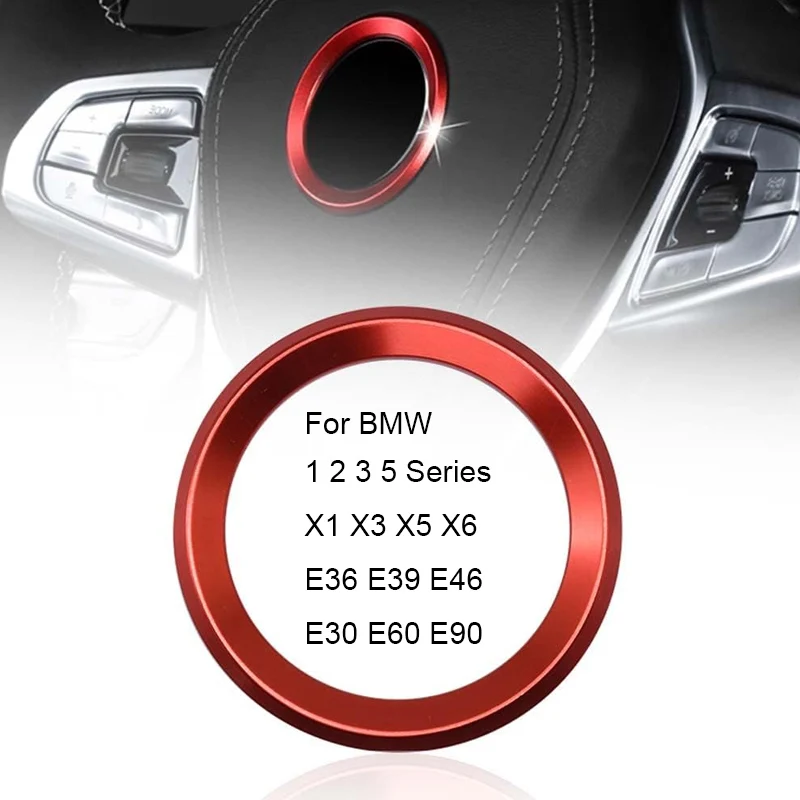 

Car Styling Steering Wheel Emblem Decorative Circle Ring Accessories Case For BMW New 1/3/5/7 Series, X1, X2, X3, X5, X6, X7