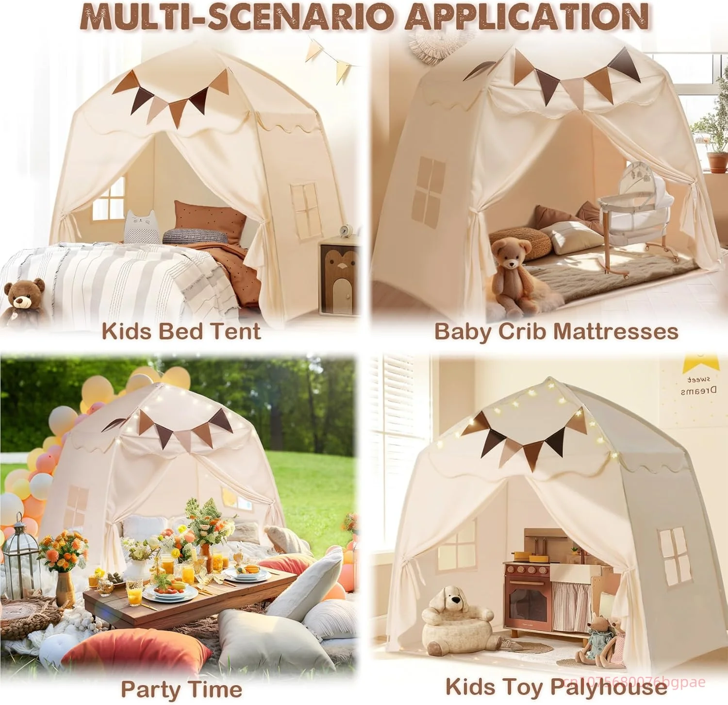 Tenda da letto per bambini Giocattoli per bambini Tende Tenda da gioco per bambini Baldacchino per letto Spazio per la privacy Dormire Drafty Room Tende da sogno Tenda da gioco per interni