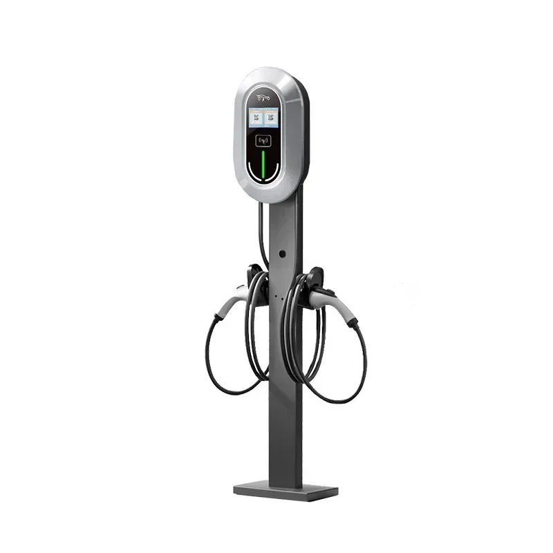 Nuova stazione di ricarica per caricabatterie DC EV da 60 kW GB/T CCS2 Connettore CHAdeMo OCPP 1.6J Migliori caricabatterie EV con prezzo dello schermo pubblicitario
