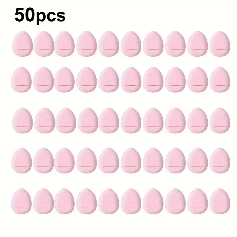 10/20/50pcs Mini Finger Puffs – Soft Pink, Multi-Use, Foundation, Cream, Powder, Easy Setting, Gentle, Unisex, Certified