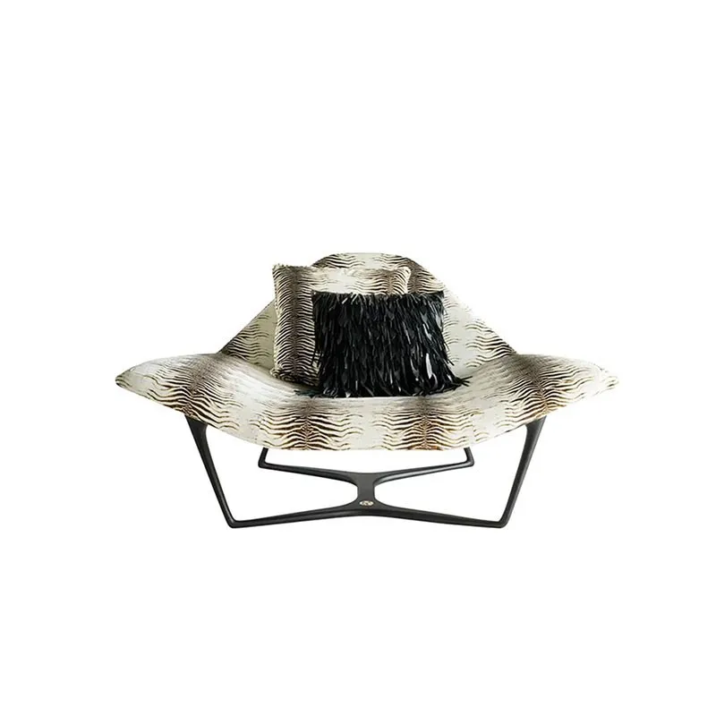 

Light luxury single sofa chair, luxury villa home starfish chair, modern creative and fashionable leopard print fabric leisure