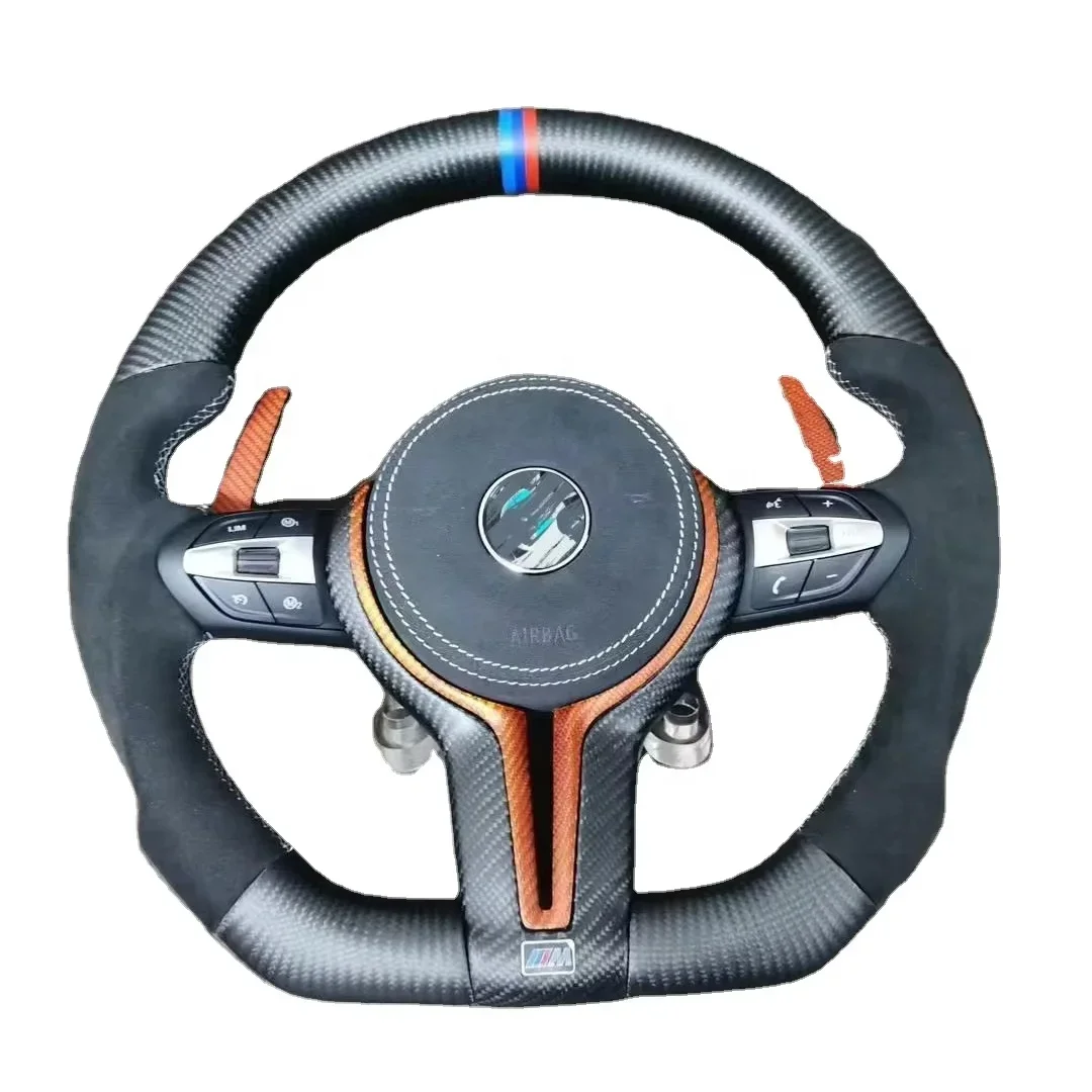 عجلة قيادة قابلة للتخصيص لسيارات BMW E Chassis F Chassis E60 E90 F31 F32 F33 F34 F35 عجلة قيادة من ألياف الكربون التحديثية #1