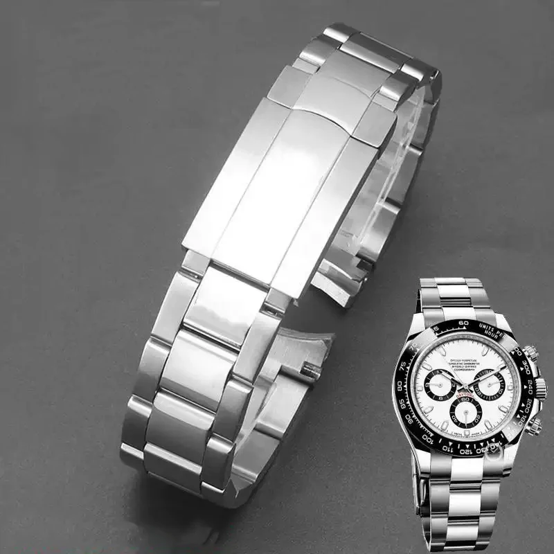 904L الفولاذ المقاوم للصدأ الرجال حزام (استيك) ساعة ل رولكس أويستر الأبدي Datejust دايتونا الغواصة حزام ساعة فاخر 20 مللي متر 21 مللي متر