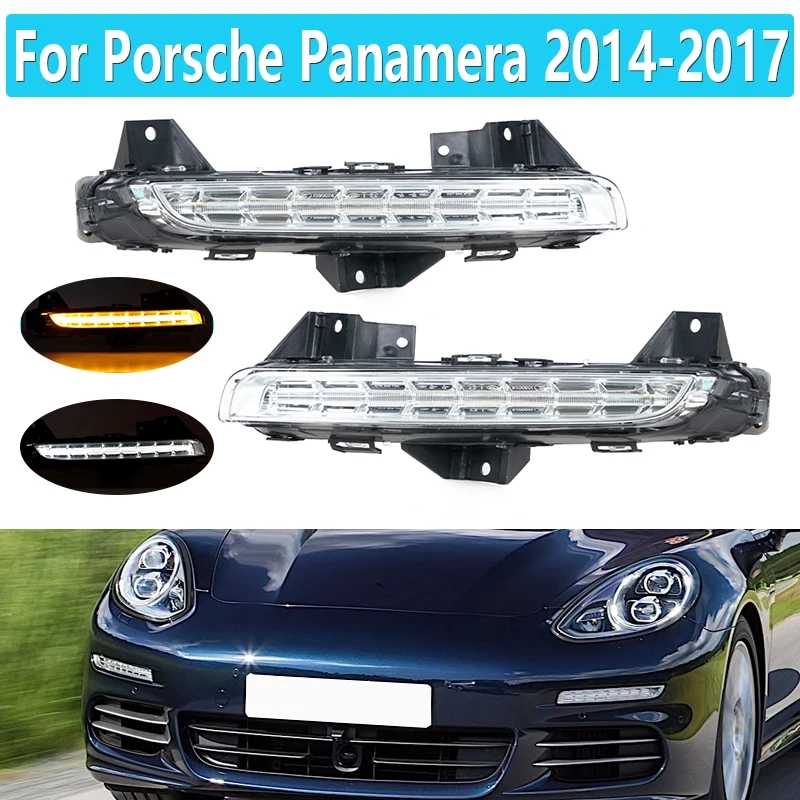 

For Porsche Panamera 2014 2015 2016 2017 Car Daytime Running Light Signal Light Front Bumper Lights 97063108152 97063108252