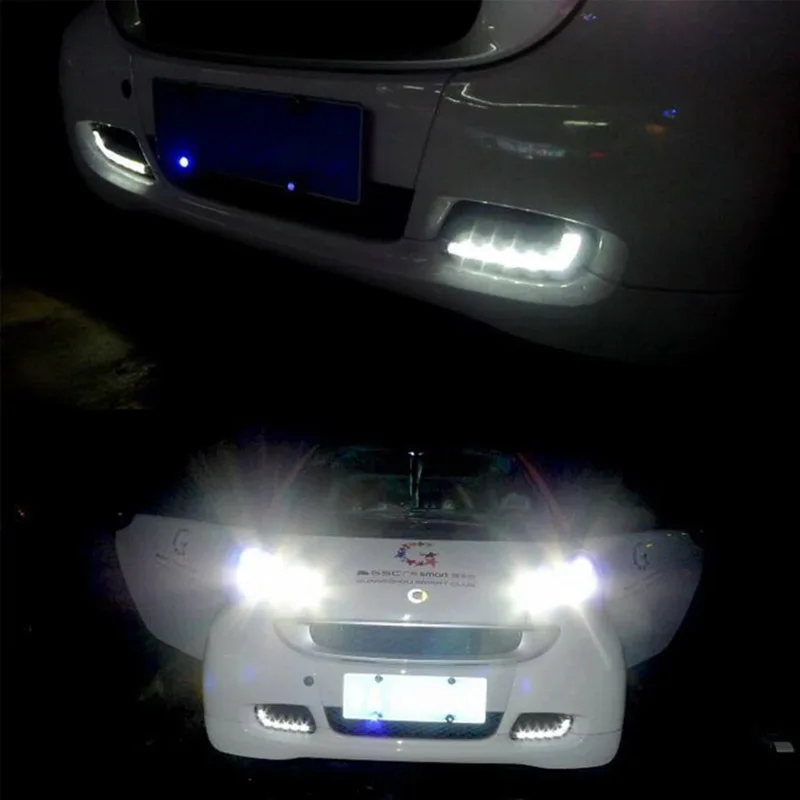 For Mercedes-Benz DRL Led White L Shape 8 LED Car Daytime Running Lights Led Fog Lamp Car External Lamps Driving Fog Light