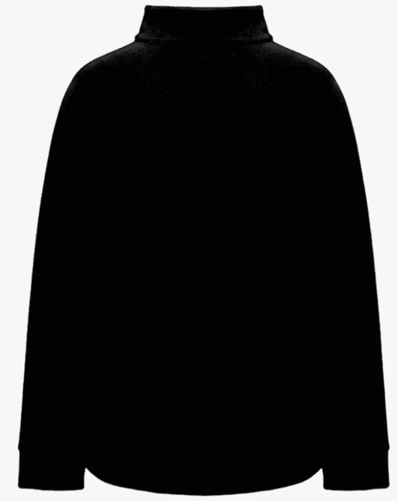 Fashionable pure cotton men's and women's half zipper pullover hoodie long sleeved T-shirt custom printed embroidered logo