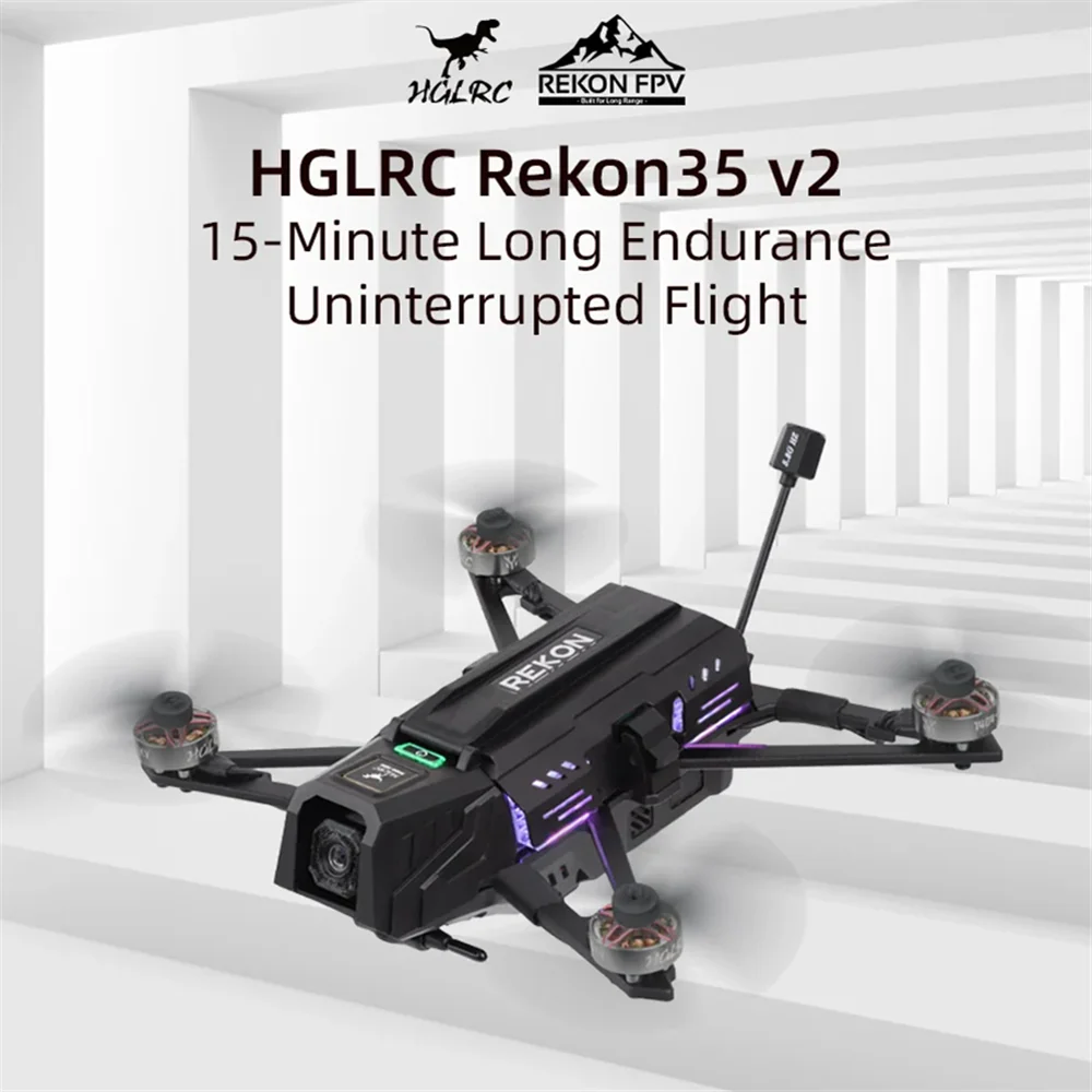 

HGLRC Rekon35 V2 3.5inch 18650 Long Range FPV Drone Quadcopter - Analog /O4 Lite HD /Power Kit Version