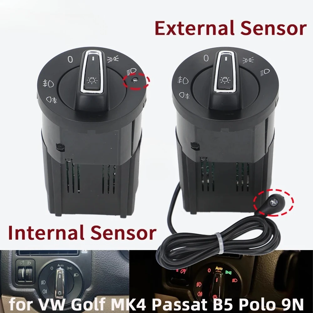 

18D941531D Auto Headlight Control Module Sensor Switch For VW Golf 4 MK4 1999-2004 Passat B5 Polo 9N 9N3 Beetle Fog Light Switch