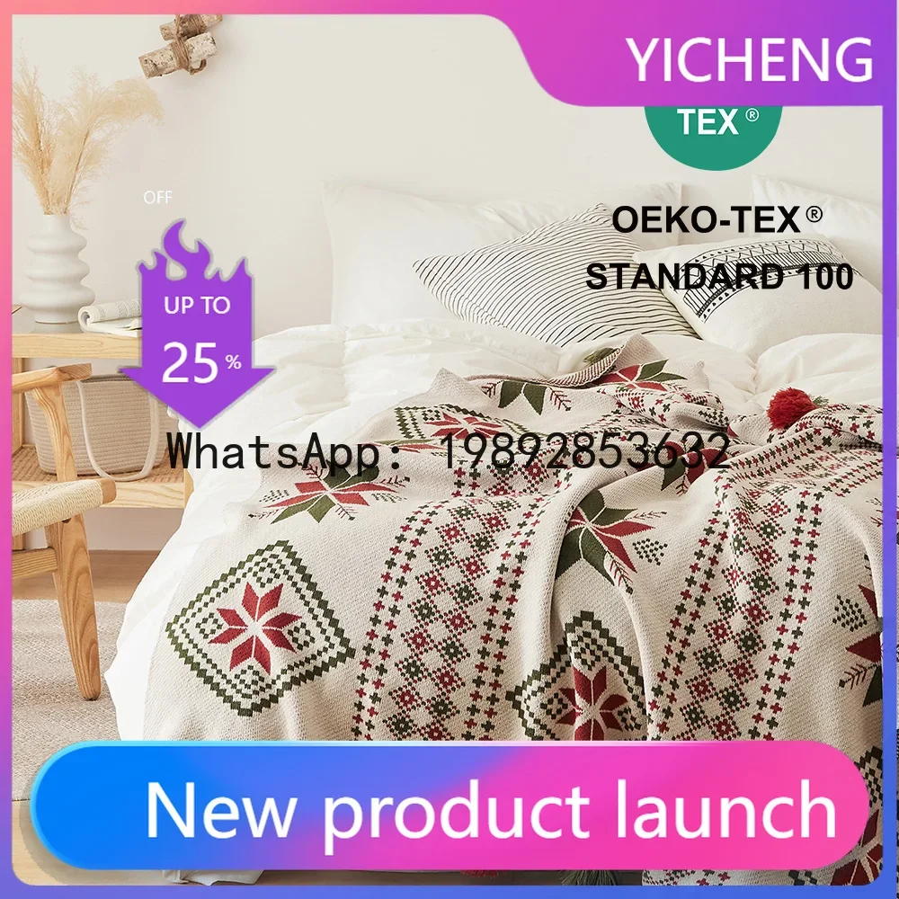 i5.15 Bohemian cotton fringed blanket, bedroom sofa blanket towel, air conditioner blanket