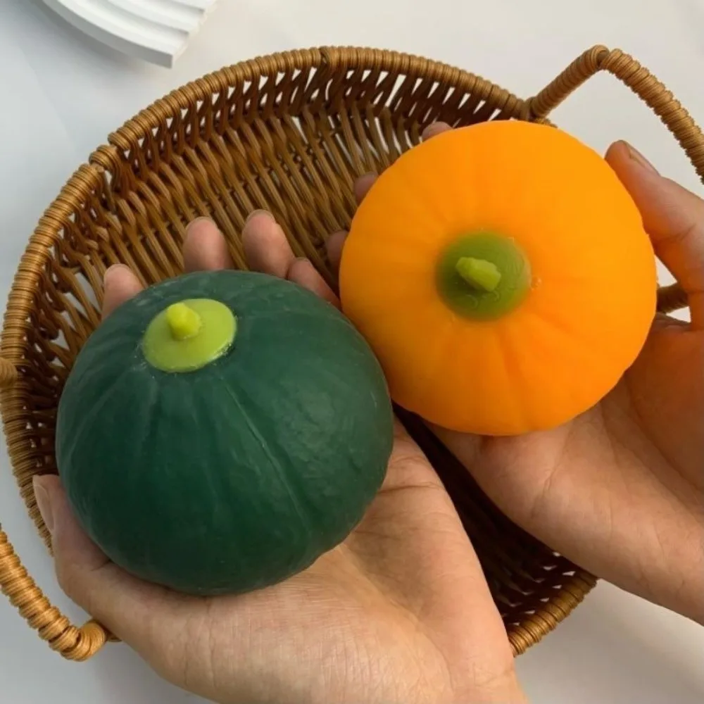 Realistic Simulation Pumpkin Squishy Soft Texture TPR Material Slow Rebound Pumpkin Non-toxic DIY Craft