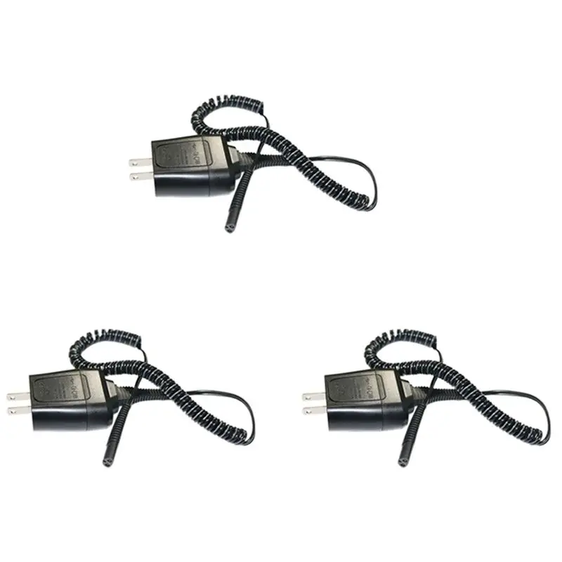 CKFAM-3X Power Cord For Braun Shaver Series 7 3 5 S3 For Braun Electric Razor 190/199 Replacement 12V Adapter US Plug