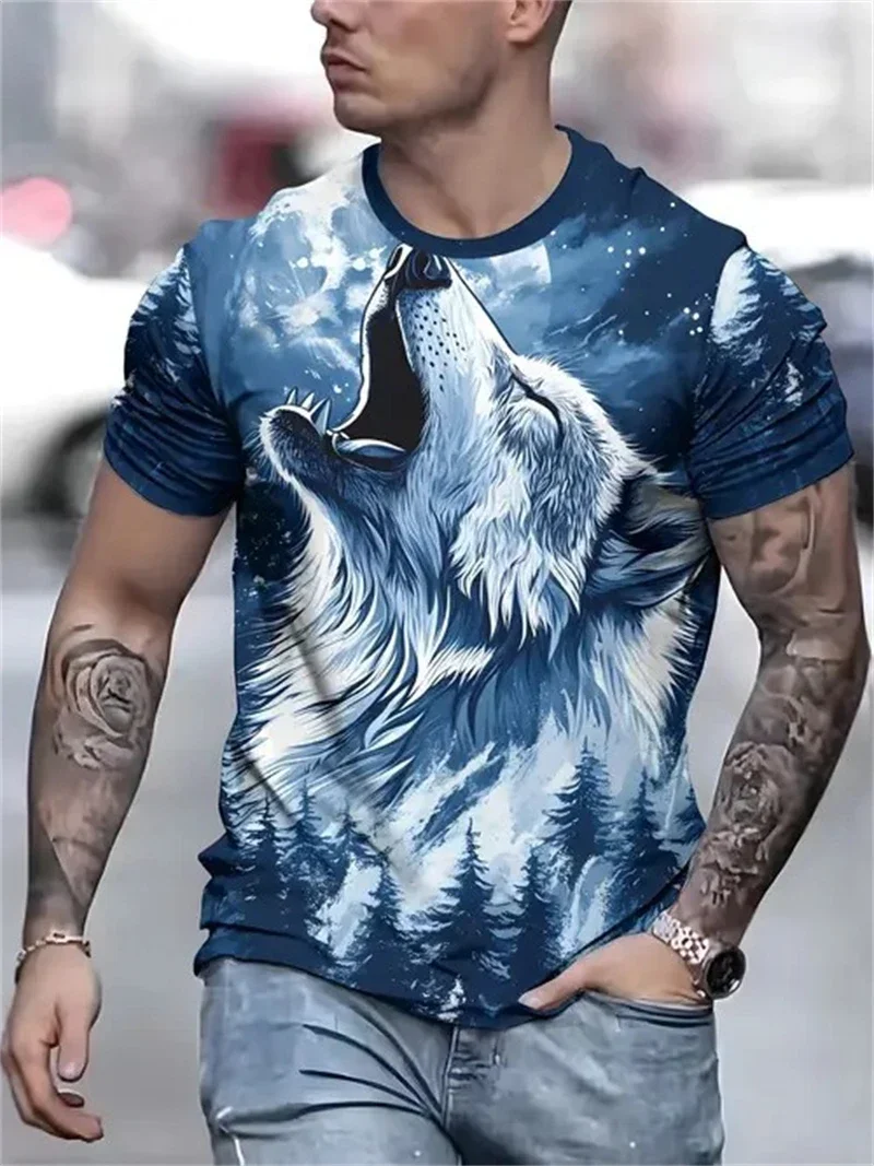 Modisches Herren-T-Shirt mit Adler-Silhouetten-Print, Rundhalsausschnitt, Kurzarm, lässiges minimalistisches Streetwear-Shirt für Männer.