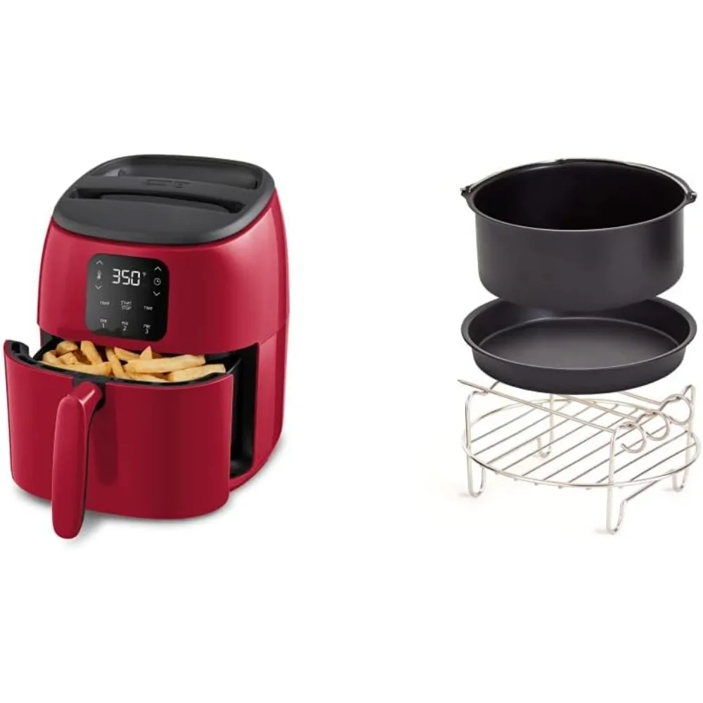 

Tasti-Crisp Digital Air Fryer with AirCrisp Technology, Custom Presets, Temperature Control, and Auto Shut Off Feature, 2.6 Qua