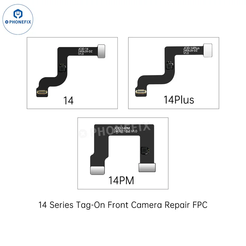 Imagem -04 - Jcid Cabo Flexível de Reparo de Etiqueta de Câmera Frontal sem Remoção para Iphone 14 14 Plus 14 Pro Max 15 15plus 15 Pro 15 Pro Max