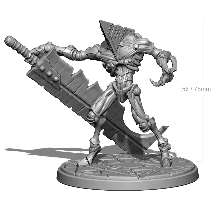 Resin Model Kits Alien Triangular Head Figurine Unpainted No Color RW-045