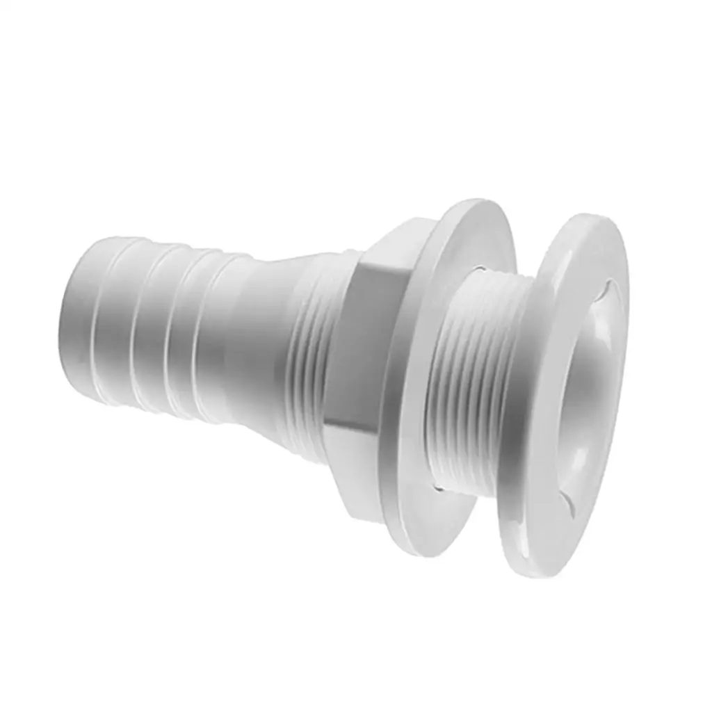 Boat Drain Tube Connector Nylon Through Hull Fitting for Yacht Bilge Pump Plumbing Outdoors