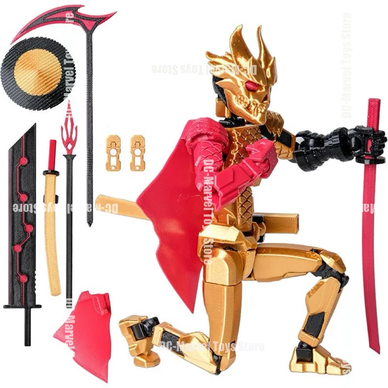 【Op voorraad】Nieuwe 3D-geprinte Warrior Mask Man Dummy 13 Lucky 13 Shapeshift Multi-Jointed Action Figure Accessoires Aangepast cadeau speelgoed