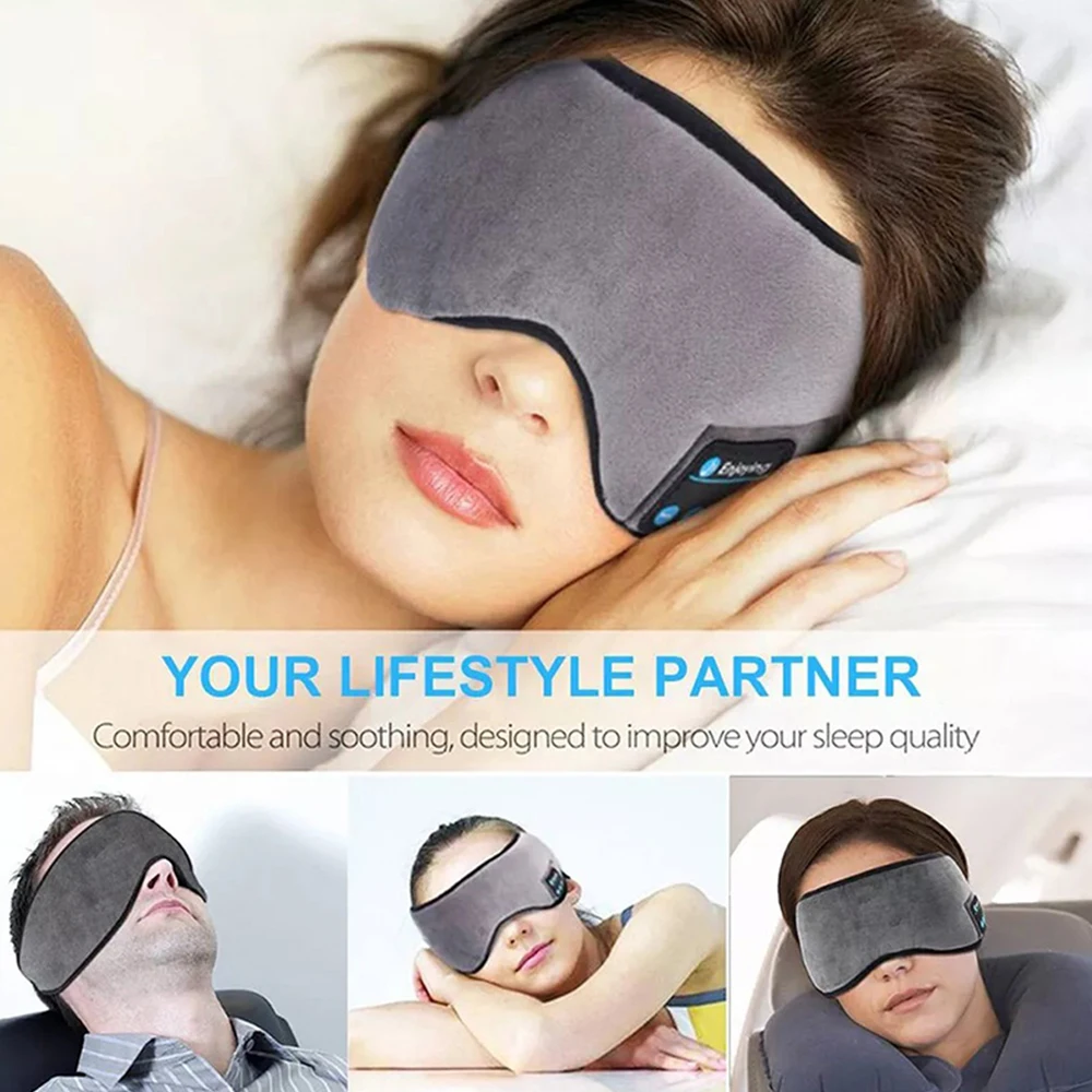 Fone Bluetooth Earphones Sports Sleeping Headband Elastic Wireless Headphones Music Eye Mask Wireless Bluetooth Headset Headband