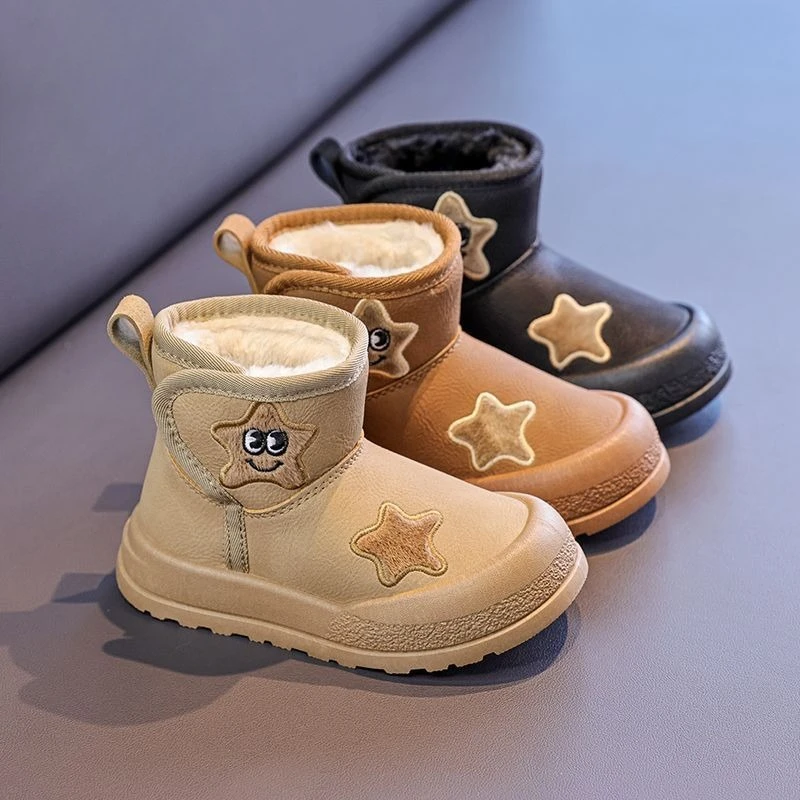 

Girls Winter Snow Boots 2026 New Arrival Waterproof Non Slip Plush Lined Warm Kids Boots for Cold Weather