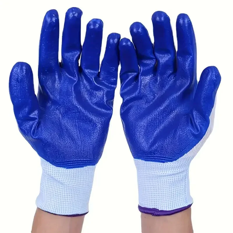 Versatile 12 Pairs of Rubber Dip Glue Rubber Skin Work Gloves, Perfect for Household Chores, Labor Protection and More