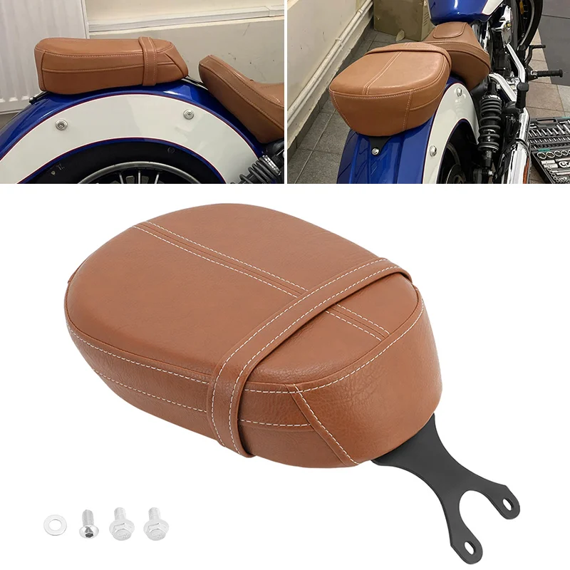 

Motocycle Brown Rear Passenger Pillion Seat For Indian Scout 2015-2023 Sixty 2016-2023 2019 2018