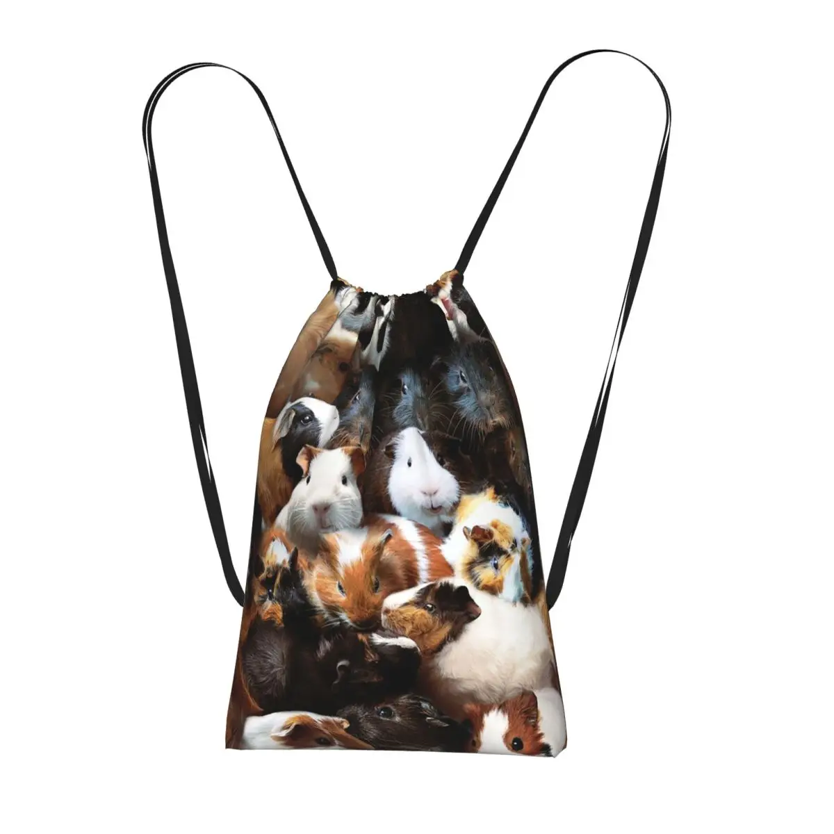 Guinea Pigs Drawstring Backpack Sports Gym Bag Lightweight Foldable Storage Drawstring Bag for Men Women